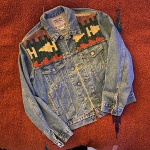 Vintage Jensen Smith Jean Trucker Jacket with Loomed Wool